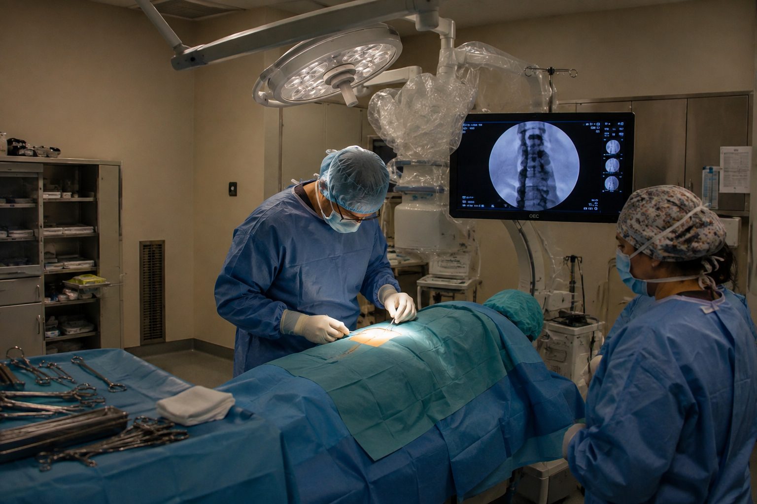 Minimally invasive spine surgery suite